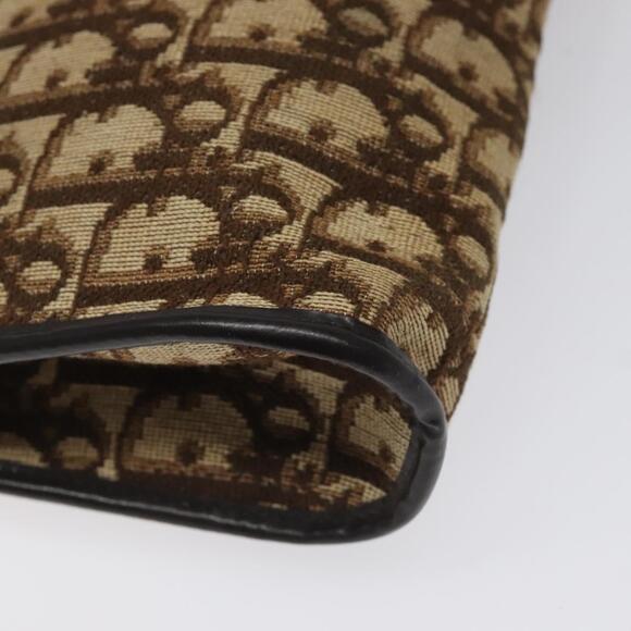 DIOR Trotter Canvas Shoulder Bag Brown Gold - Picture 15 of 16